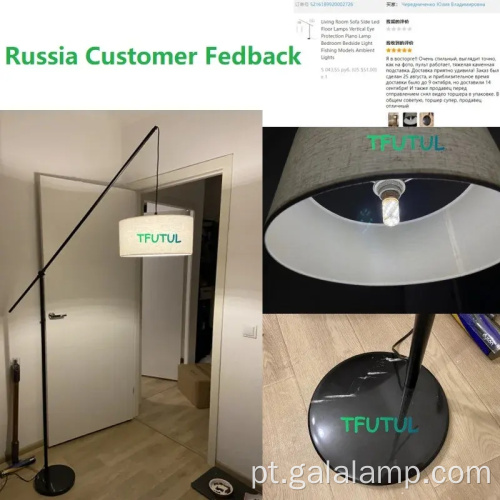 Candeeiro de pé LED em tecido nórdico para sala de estar acolhedora